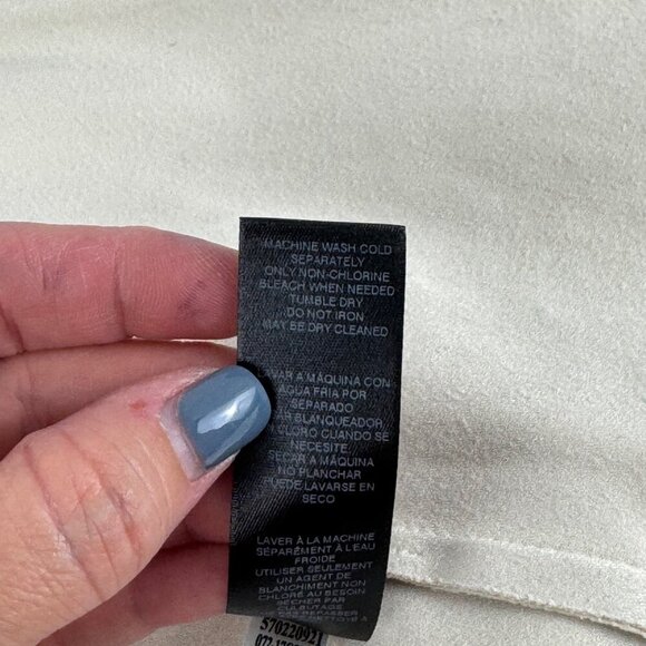 Chico's Open Front Ivory Velour Mixed Media Jacket Top Chico's Size 2 (US L/12) - Picture 7 of 9